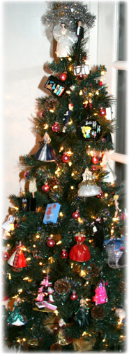 Chrstimas Tree with Barbie Ornaments