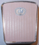 pink Barbie Scale set at 110 pounds